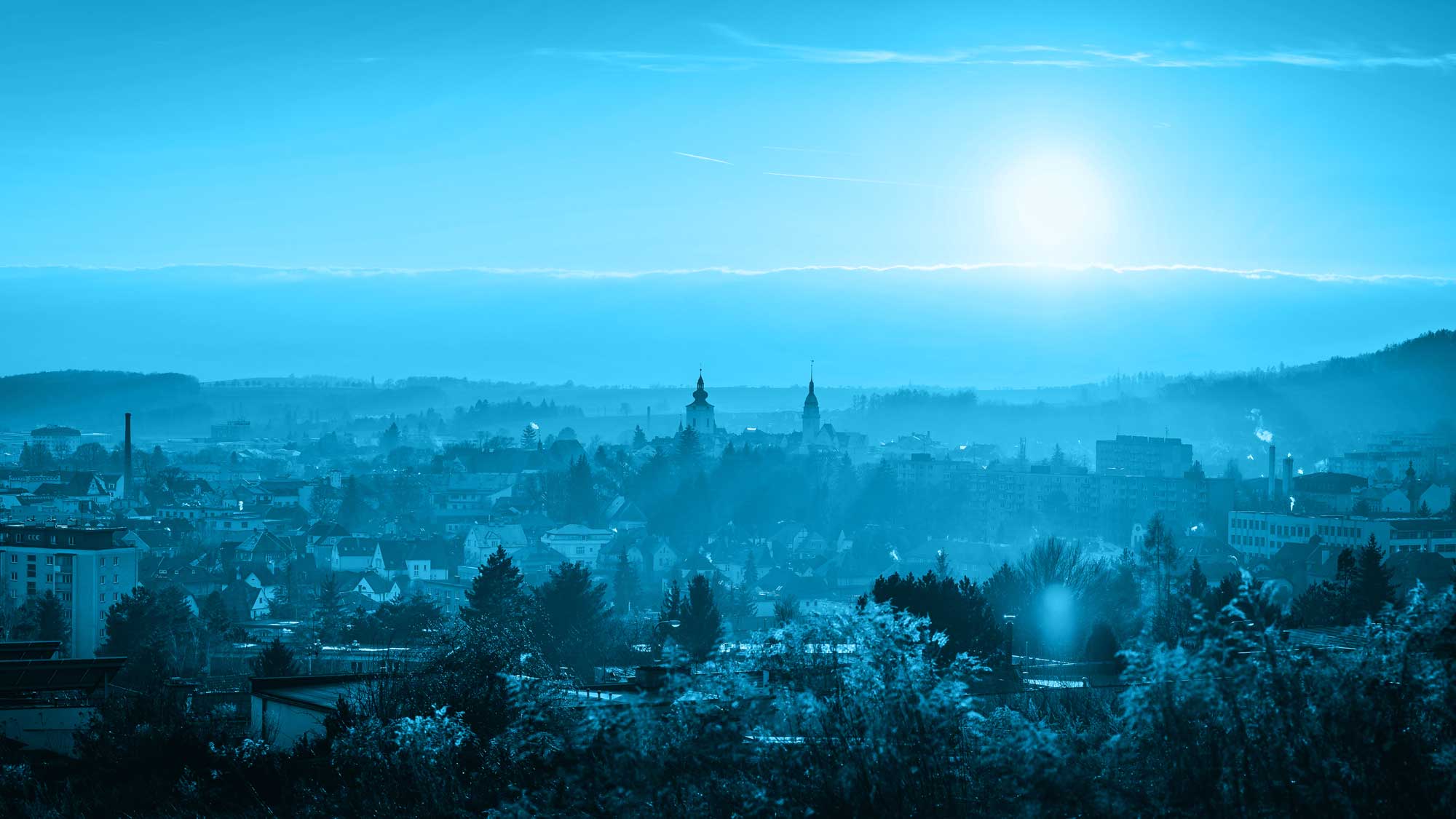 Pohled na město Šumperk